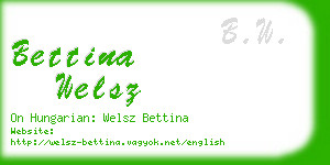 bettina welsz business card